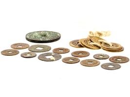 ANTIQUE CHINESE CASH MONEY COINS FROM VARIOUS PERIODS