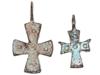 ANCIENT BYZANTINE BRONZE CROSS PENDANTS PIC-0