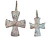 ANCIENT BYZANTINE BRONZE CROSS PENDANTS PIC-2