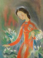 ATTR VU CAO DAM VIETNAMESE PAINTING ON SILK