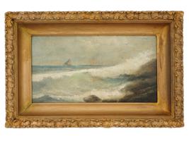 FELIX HIDALGO ANTIQUE SEASCAPE OIL PAINTING