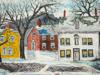 CANADIAN WINTER WATERCOLOR PAINTING BY JOHN KASYN PIC-1