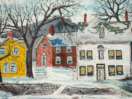 CANADIAN WINTER WATERCOLOR PAINTING BY JOHN KASYN