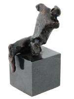 ATTR TO HENRY MOORE MODERNIST BRONZE SCULPTURE