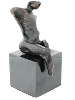 ATTR TO HENRY MOORE MODERNIST BRONZE SCULPTURE