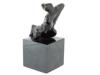 ATTR TO HENRY MOORE MODERNIST BRONZE SCULPTURE PIC-3