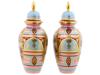 ROYAL VIENNA MANNER COVERED PORCELAIN URN VASES PIC-4