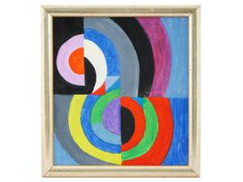 FRENCH OIL PAINTING IN THE MANNER OF SONIA DELAUNAY