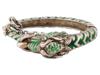 ITALIAN GUCCI SILVER ENAMEL TIGER BANGLE BRACELET PIC-3