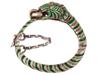 ITALIAN GUCCI SILVER ENAMEL TIGER BANGLE BRACELET PIC-1