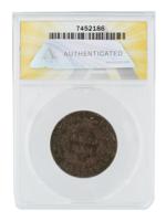 ANTIQUE AMERICAN 1831 ONE CENT COIN ANACS CERTIFIED