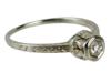 ANTIQUE BELAIS 18K WHITE GOLD DIAMOND WEDDING RING PIC-0