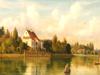 ANTIQUE DUTCH LANDSCAPE OIL PAINTING PIC-1