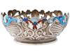 RUSSIAN 88 SILVER CLOISONNE ENAMEL SERVING BOWL PIC-3