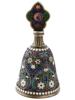 RUSSIAN 84 SILVER CLOISONNE ENAMEL PERFUME BOTTLE PIC-0