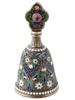 RUSSIAN 84 SILVER CLOISONNE ENAMEL PERFUME BOTTLE PIC-2