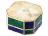 RUSSIAN KREMLIN SILVER ENAMEL LAPIS MALACHITE BOX PIC-3