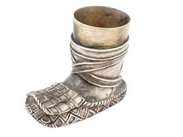 RUSSIAN 84 SILVER FOOT LAPOT SHAPE SHOT CUP