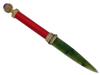 RUSSIAN SILVER ENAMEL JADE GEMSTONE LETTER OPENER PIC-1