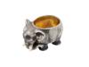 RUSSIAN SILVER ELEPHANT SALT CELLAR WITH RUBY EYES PIC-0