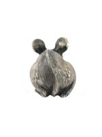 RUSSIAN 84 SILVER FIGURE OF A MOUSE W RUBY EYES