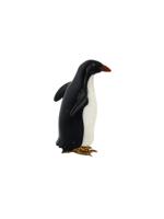 RUSSIAN CARVED JADE SILVER RUBY PENGUIN FIGURINE