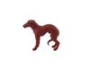 RUSSIAN CARVED RED JASPER GREYHOUND FIGURE W RUBY EYES PIC-1