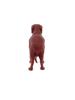 RUSSIAN CARVED RED JASPER GREYHOUND FIGURE W RUBY EYES PIC-4