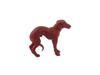 RUSSIAN CARVED RED JASPER GREYHOUND FIGURE W RUBY EYES PIC-2