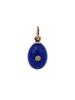 RUSSIAN 14K GOLD AND LAPIS LAZULI EGG PENDANT PIC-0