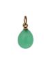 RUSSIAN 14K GOLD AND JADE WITH RUBY EGG PENDANT PIC-1