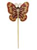 RUSSIAN SILVER PLIQUE A JOUR ENAMEL BUTTERFLY PIN PIC-1