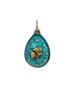 RUSSIAN GILT SILVER ENAMEL SAGITTARIUS EGG PENDANT PIC-0