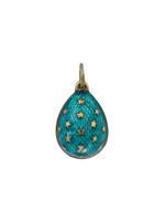 RUSSIAN GILT SILVER ENAMEL SAGITTARIUS EGG PENDANT