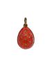 RUSSIAN GILT SILVER GUILLOCHE ENAMEL EGG PENDANT CANCER PIC-3