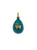 RUSSIAN 84 SILVER GUILLOCHE ENAMEL EGG PENDANT PIC-0