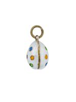 RUSSIAN 88 SILVER GUILLOCHE ENAMEL EGG PENDANT