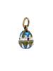 RUSSIAN 84 SILVER CLOISONNE ENAMEL EGG PENDANT PIC-1