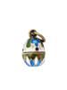 RUSSIAN 84 SILVER CLOISONNE ENAMEL EGG PENDANT PIC-2