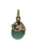 RUSSIAN GILT SILVER JADE RUBY DIAMOND EGG PENDANT PIC-2