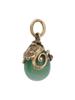 RUSSIAN GILT SILVER JADE RUBY DIAMOND EGG PENDANT PIC-3