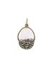 RUSSIAN GILT SILVER ROSE QUARTZ BASKET EGG PENDANT PIC-2