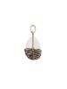 RUSSIAN GILT SILVER ROSE QUARTZ BASKET EGG PENDANT PIC-1