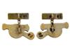 RUSSIAN 88 GILT SILVER FIGURAL CANNON CUFFLINKS PIC-2