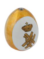 RUSSIAN IMPERIAL MONOGRAM ENAMEL PORCELAIN EASTER EGG