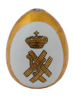 RUSSIAN IMPERIAL MONOGRAM ENAMEL PORCELAIN EASTER EGG