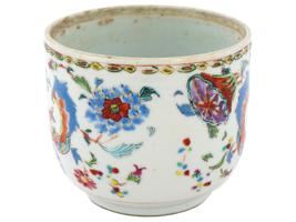 CHINESE FAMILLE ROSE POMPADOUR PORCELAIN TEA CADDY