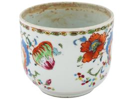 CHINESE FAMILLE ROSE POMPADOUR PORCELAIN TEA CADDY