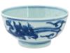 ANTIQUE CHINESE KANGXI BLUE AND WHITE PORCELAIN BOWL PIC-1