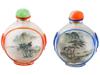 CHINESE HAND PAINTED GLASS SNUFF BOTTLES WITH STOPPERS PIC-0